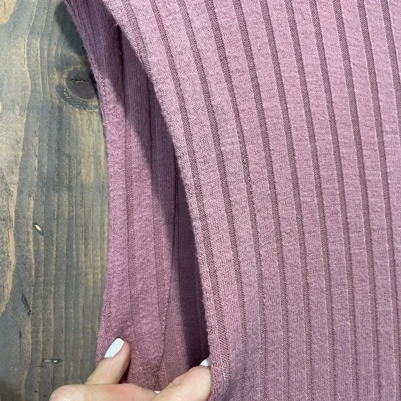 Free People intimatly mauve sleeveless ribbed top - Picture 4 of 5